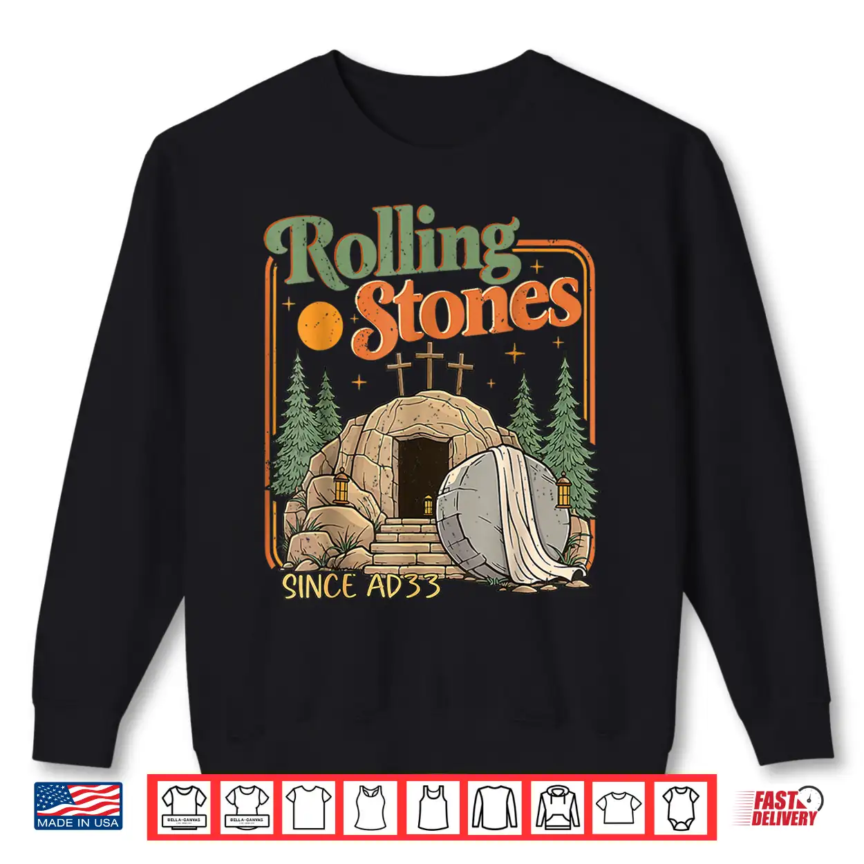 The Stone Was Rolled Away He Is Alive Retro Christian Easter Shirt The Stone Was Rolled Away He Is Alive Retro Christian Easter Shirt
