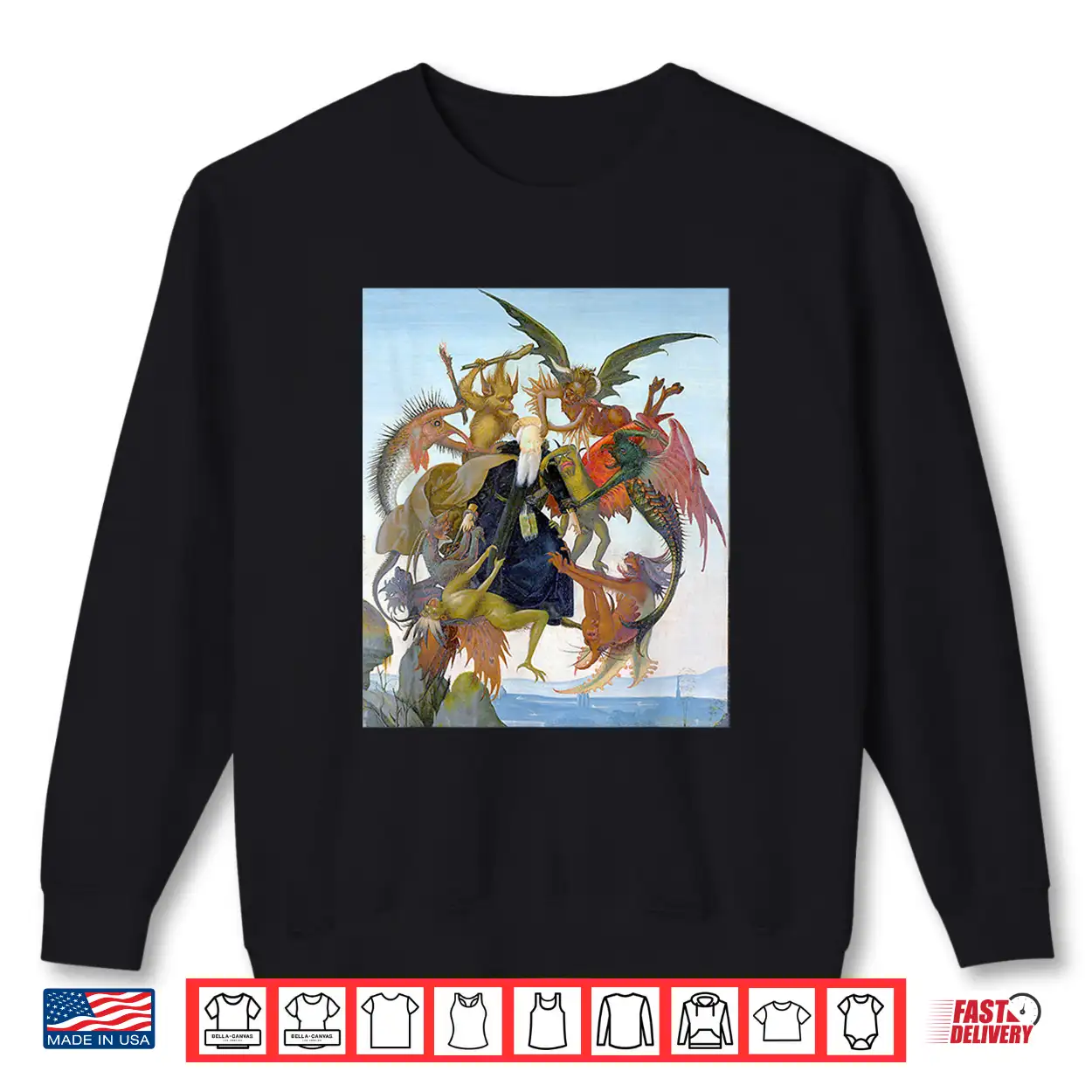 Torment Of Saint Anthony Painting By Michelangelo 1488 Shirt Torment Of Saint Anthony Painting By Michelangelo 1488 Shirt
