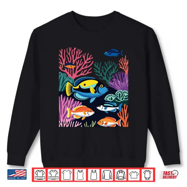 Sweatshirt Tropical Coral Reef Fish Ocean Marine Life Shirt