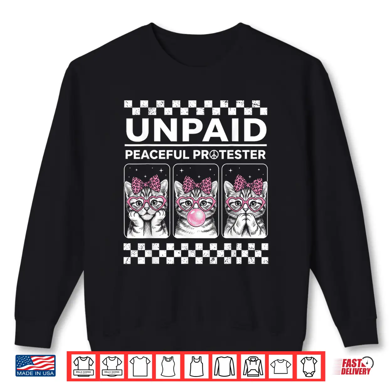 Unpaid Peaceful Protester Funny Kitten Cat Activist Shirt Unpaid Peaceful Protester Funny Kitten Cat Activist Shirt