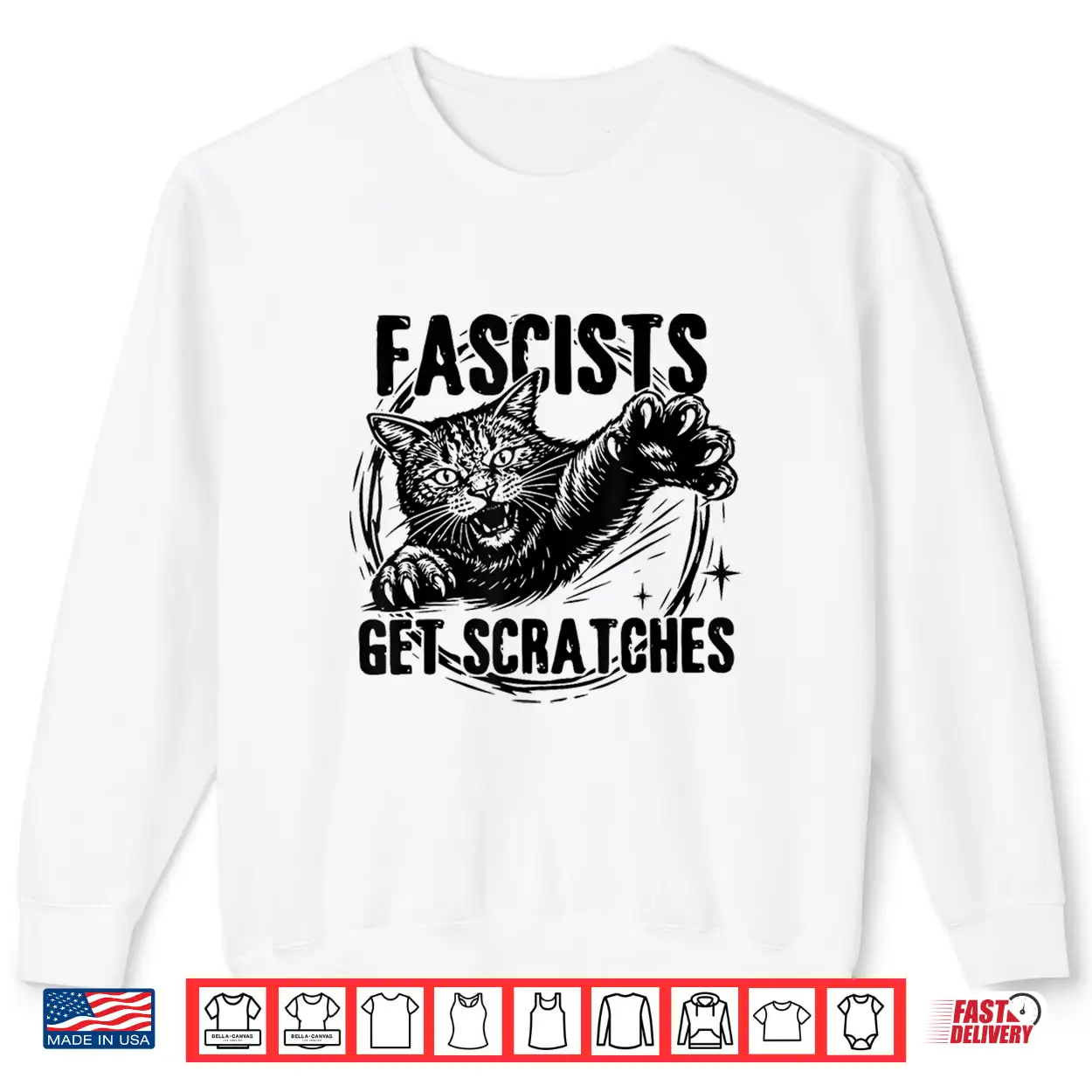 Vintage Black Cats Against Fascists Get Scratches Shirt Vintage Black Cats Against Fascists Get Scratches Shirt
