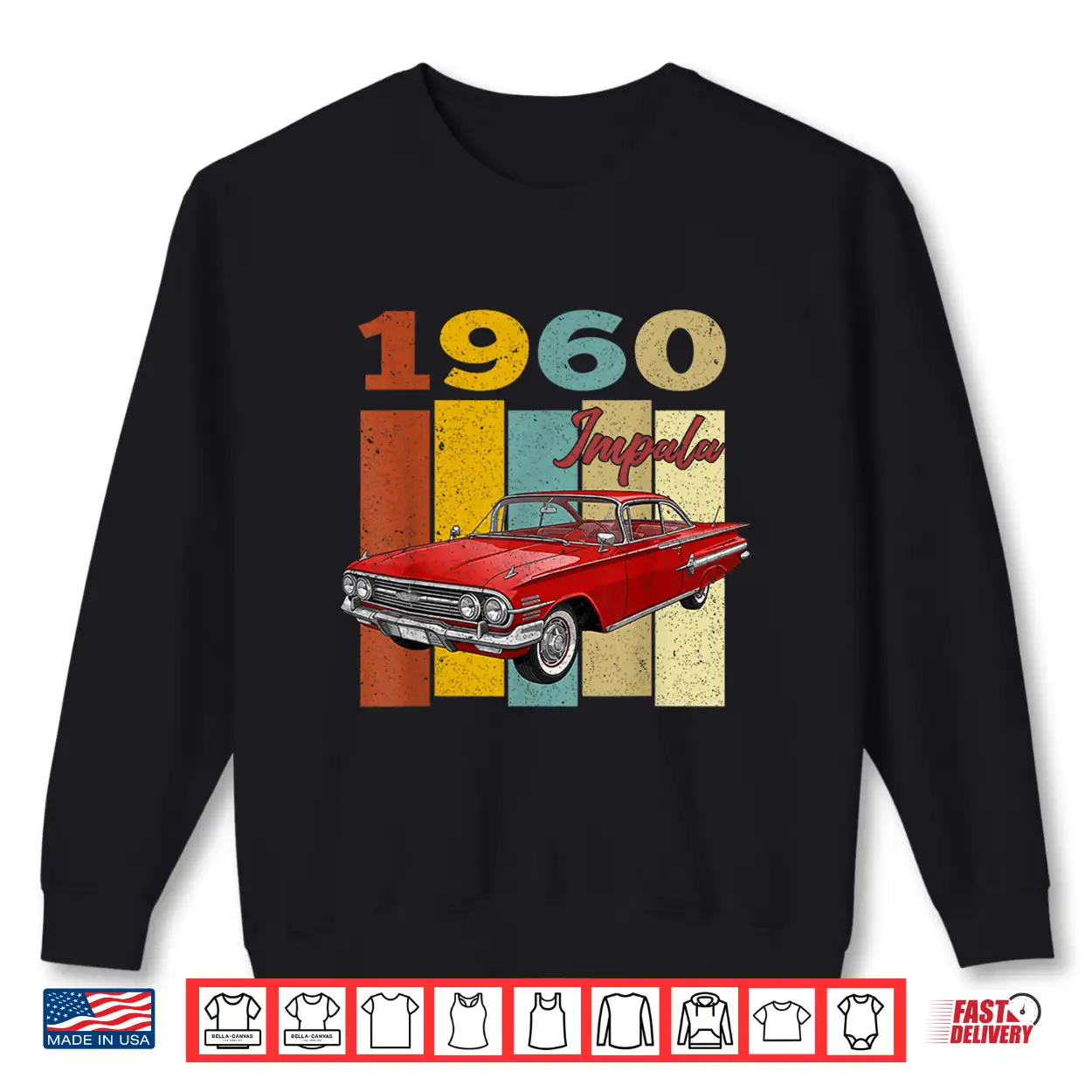 Vintage Nineteen Sixty Impala Old School Muscle Car Shirt Vintage Nineteen Sixty Impala Old School Muscle Car Shirt