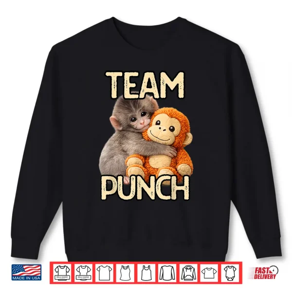 Sweatshirt Vintage Retro Team Punch Monkey Shirt