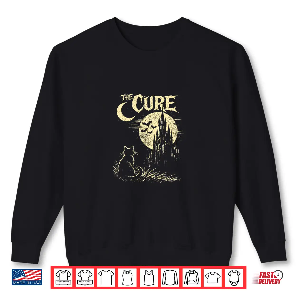 Vintage The Cure Cat Gothic Cat Lover Men Women Kids Shirt Vintage The Cure Cat Gothic Cat Lover Men Women Kids Shirt