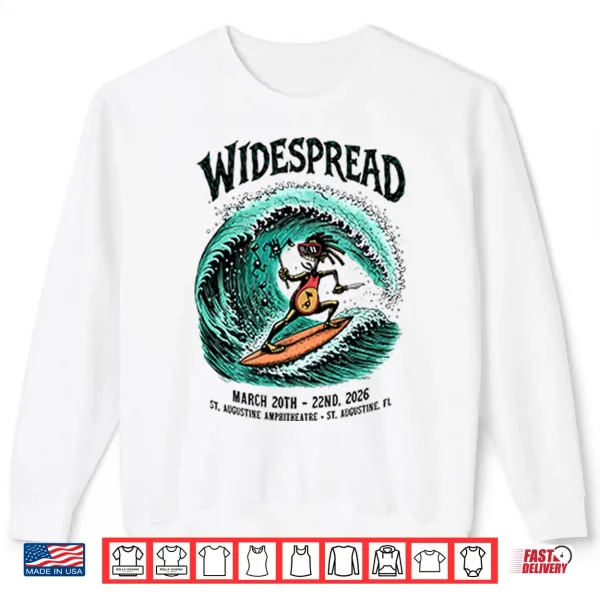 Sweatshirt Widespread March 20th 22nd 2026 St Augustine Amphitheatre Shirt