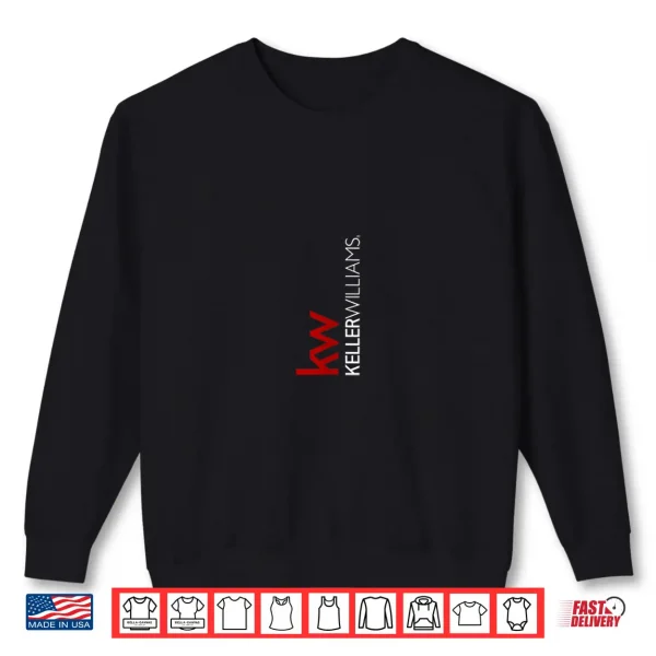Sweatshirt Womens KW Full Logo Mixed Red and White Vertical Shirt