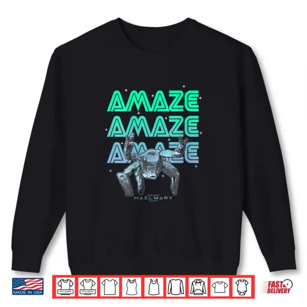 Sweatshirt Womens Project Hail Mary Amazing Rocky The Alien Neon Portrait Shirt