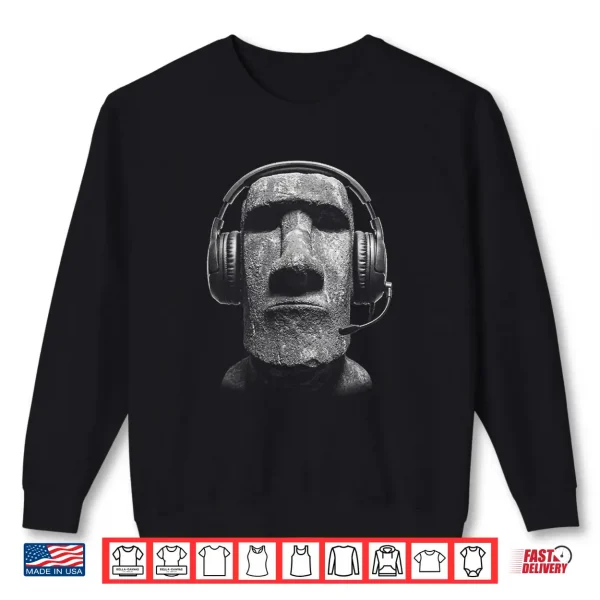 Sweatshirt Y2K Easter Island Moai Statue Head Shirt