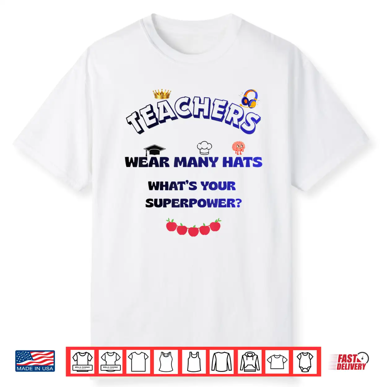 Teacher Superpower Shirt Wear Many Hats Professional Shirt Teacher Superpower Shirt Wear Many Hats Professional Shirt