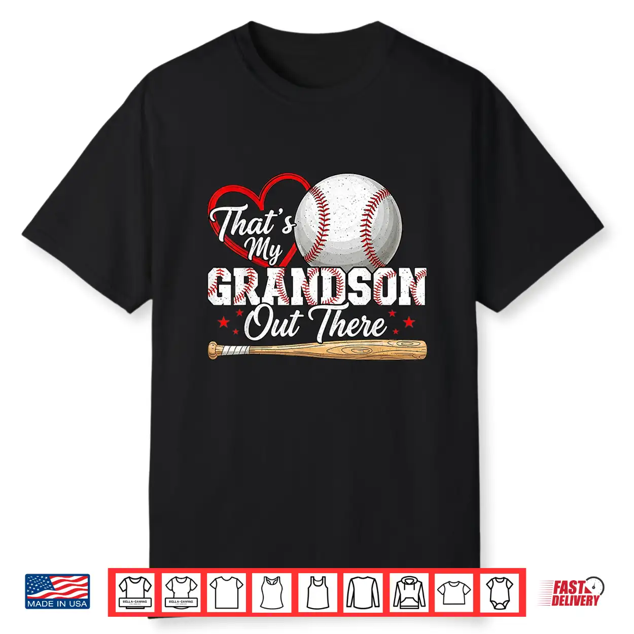 Thats My Grandson Out There Women Baseball Grandma Shirt Thats My Grandson Out There Women Baseball Grandma Shirt