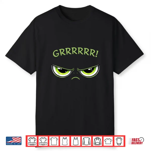 The Green Sour Grape Grrrrrrr Boys Girl Kids Costume Shirt