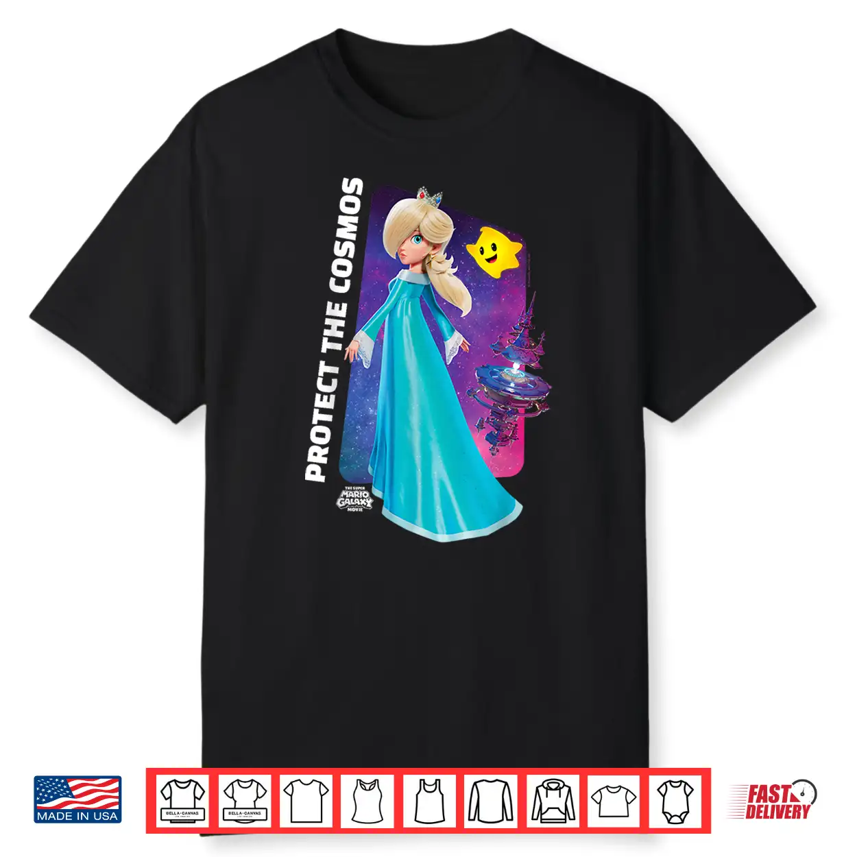 The Super Mario Galaxy Movie Rosalina Protect The Cosmos Shirt The Super Mario Galaxy Movie Rosalina Protect The Cosmos Shirt