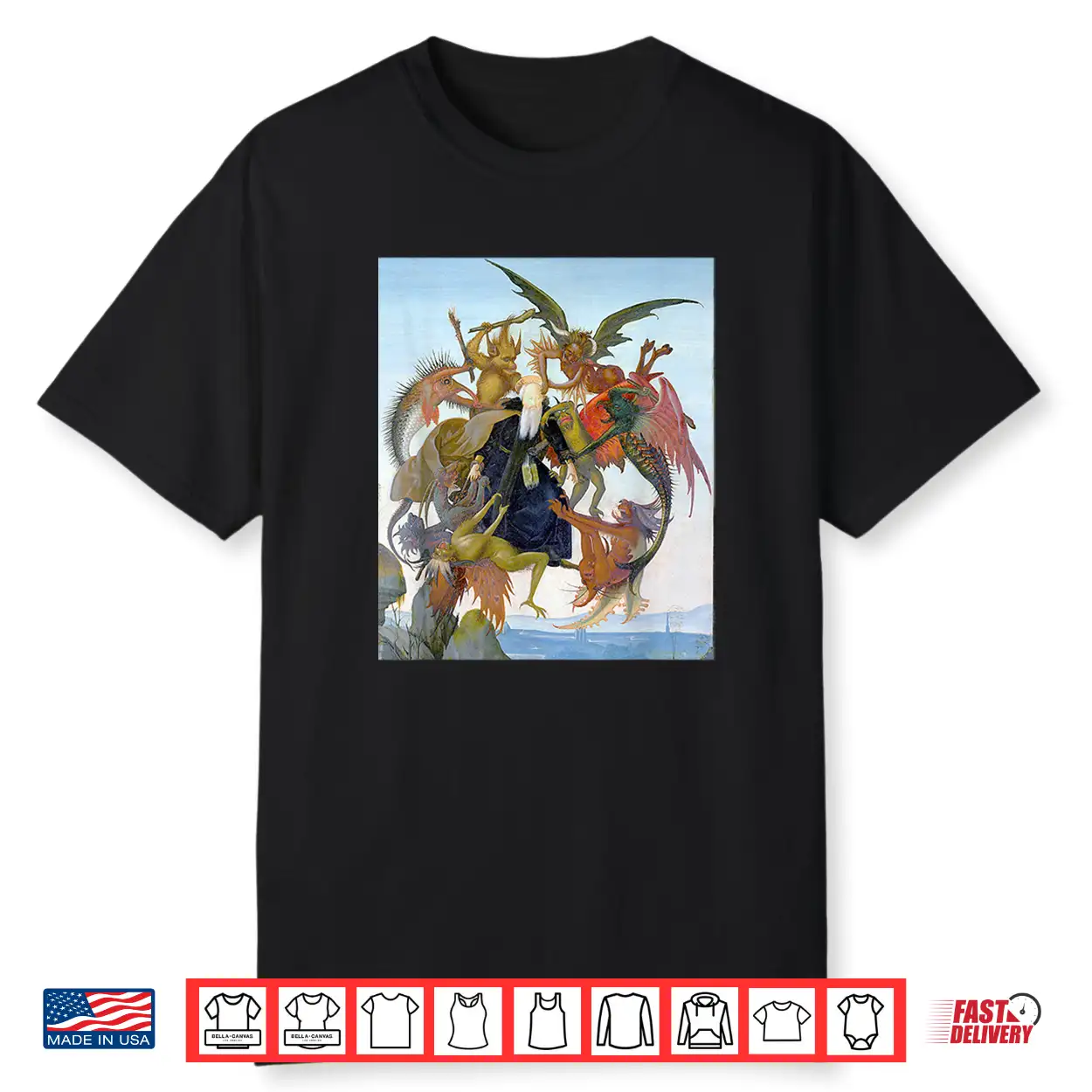 Torment Of Saint Anthony Painting By Michelangelo 1488 Shirt Torment Of Saint Anthony Painting By Michelangelo 1488 Shirt
