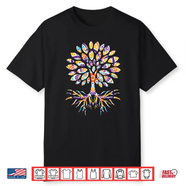 Tree Of Life Mandala Black Meditation Yoga Gift Shirt