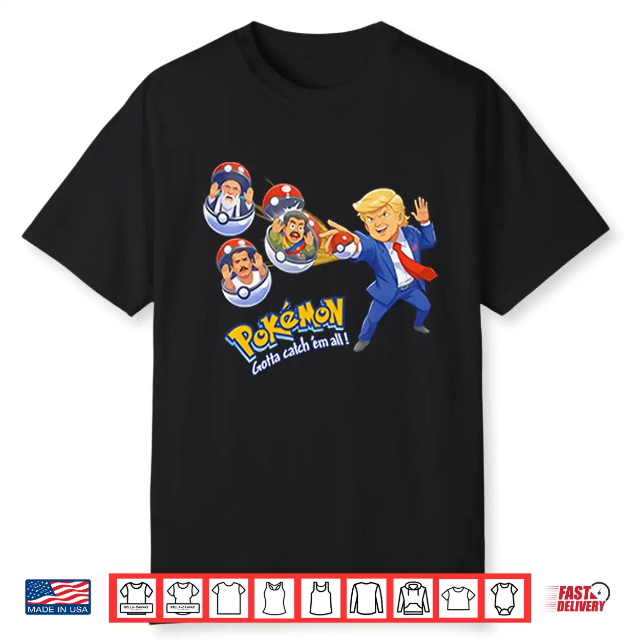 Trump Iran Leader Maduro El Mencho Pokemon Shirt Trump Iran Leader Maduro El Mencho Pokemon Shirt