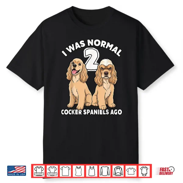 Two Cocker Spaniels Dogs Funny Professional Graphic Shirt
