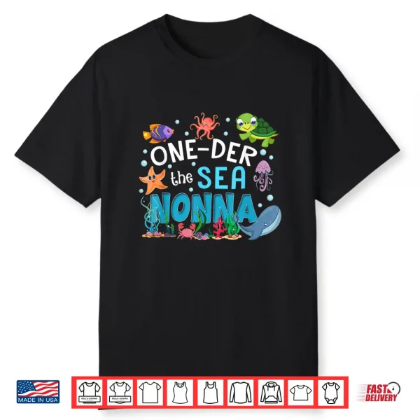 Under Sea Nonna Birthday Girl Boy Matching Family Party Shirt