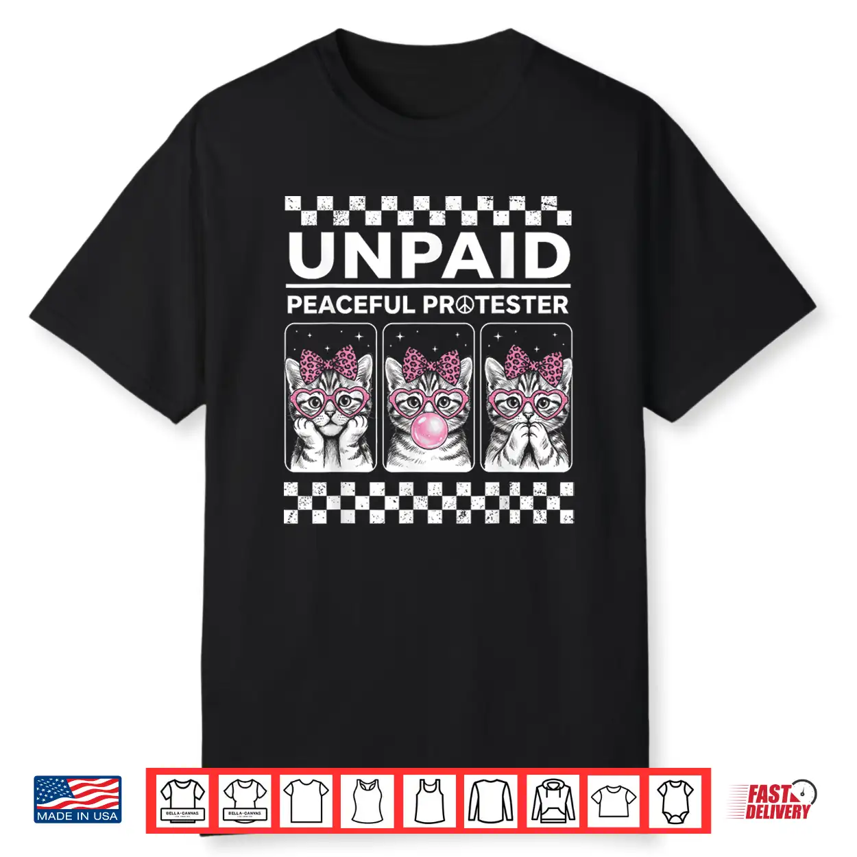 Unpaid Peaceful Protester Funny Kitten Cat Activist Shirt Unpaid Peaceful Protester Funny Kitten Cat Activist Shirt