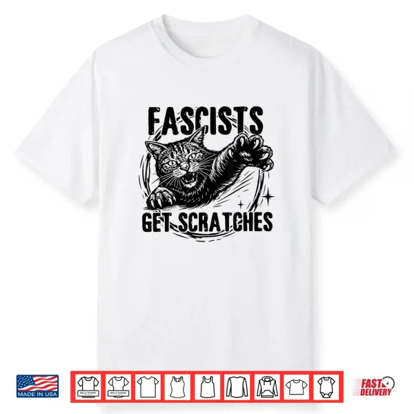 Vintage Black Cats Against Fascists Get Scratches Shirt