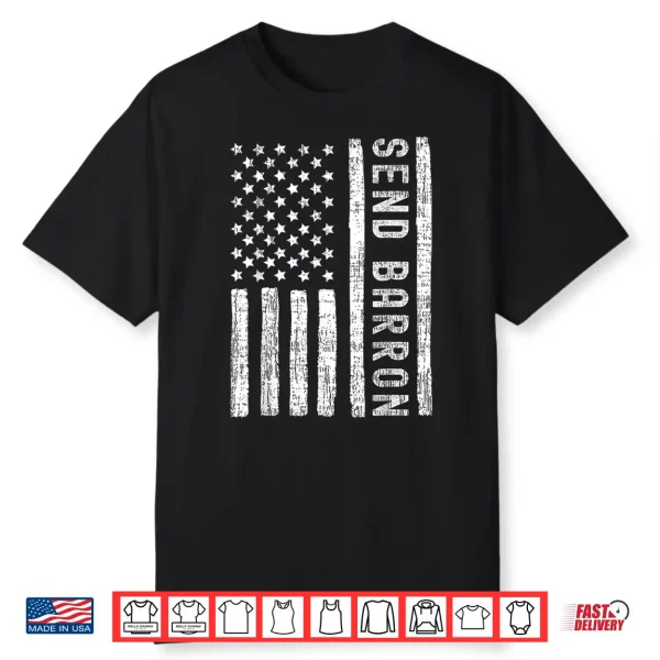 Vintage Send Barron Us Flag Shirt
