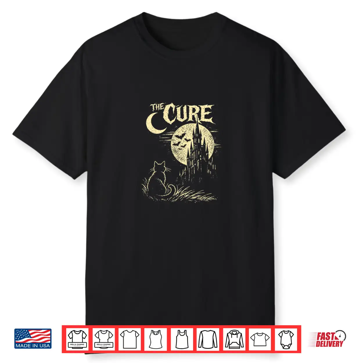 Vintage The Cure Cat Gothic Cat Lover Men Women Kids Shirt Vintage The Cure Cat Gothic Cat Lover Men Women Kids Shirt