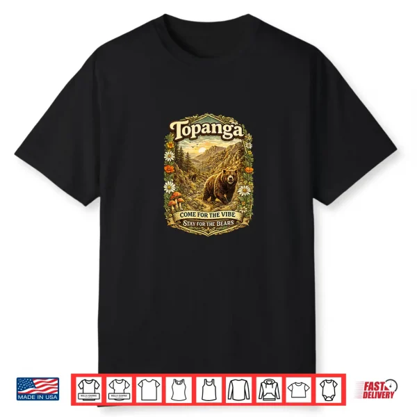 Vintage Topanga Canyon Bear Family Bohemian Style Shirt