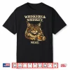 Whiskers And Whiskey Neat Funny Cat Lover Bourbon Drinker Shirt