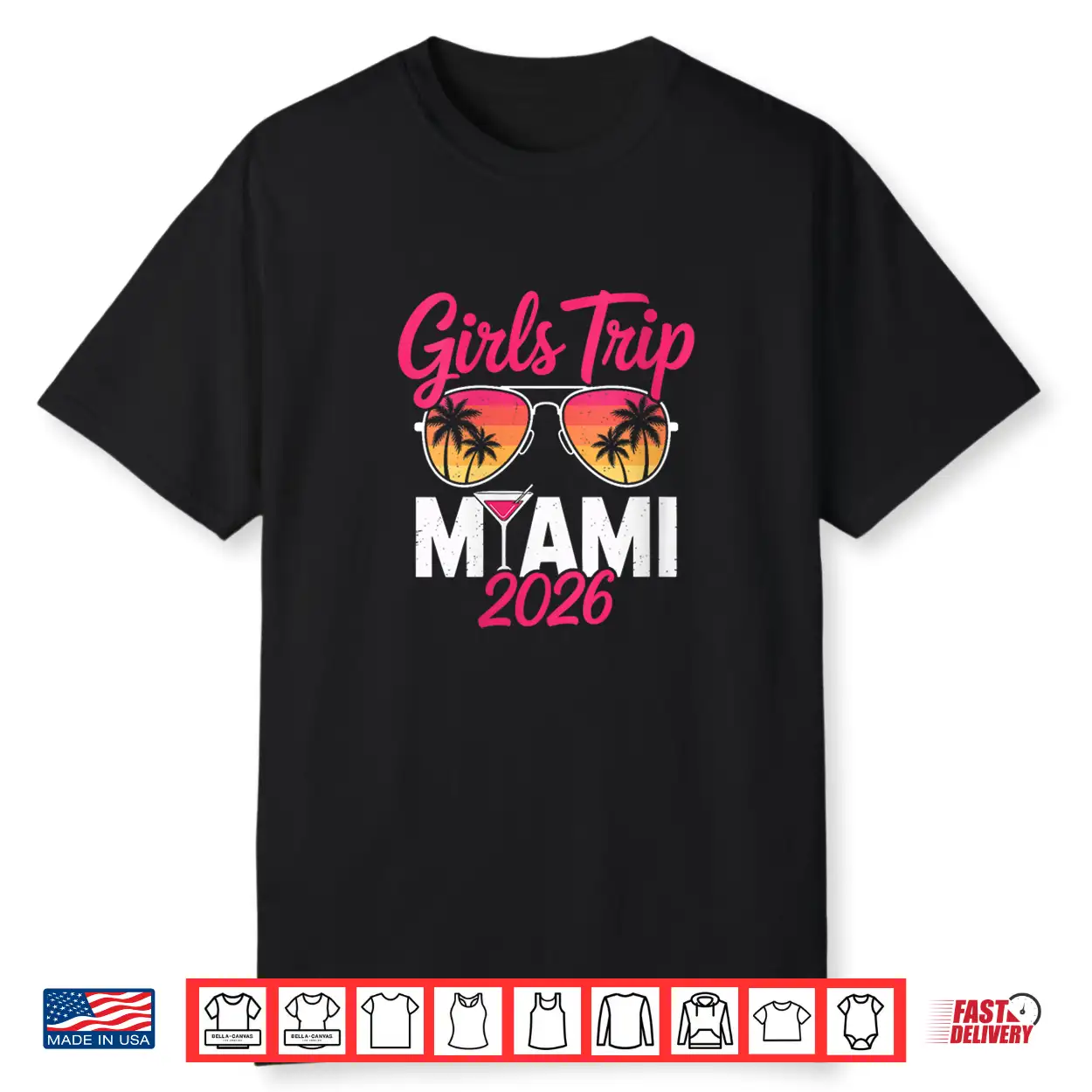 Women’S Miami 2026 Girls Trip Shirt Women’S Miami 2026 Girls Trip Shirt