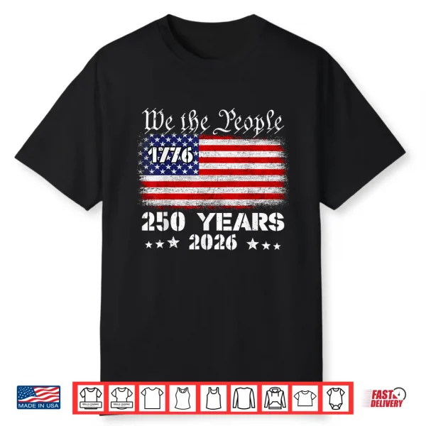 250 Years American Anniversary 250Th 4Th July Birthday Shirt