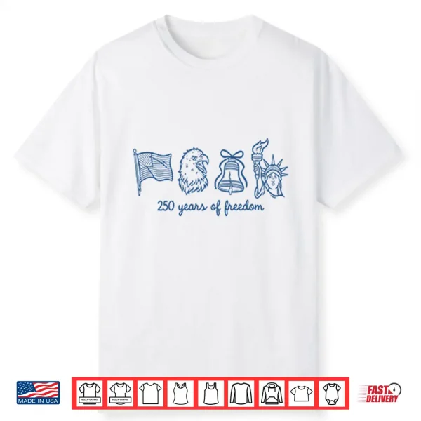 250 Years Of Freedom American Flag Eagle Liberty Shirt