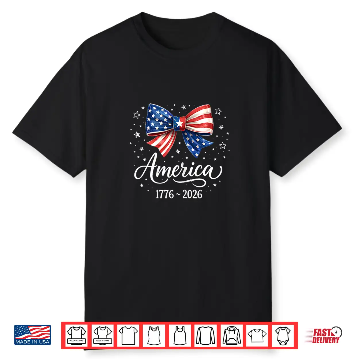 250Th Anniversary Usa Coquette Bow Girls Kids Womens Shirt 250Th Anniversary Usa Coquette Bow Girls Kids Womens Shirt