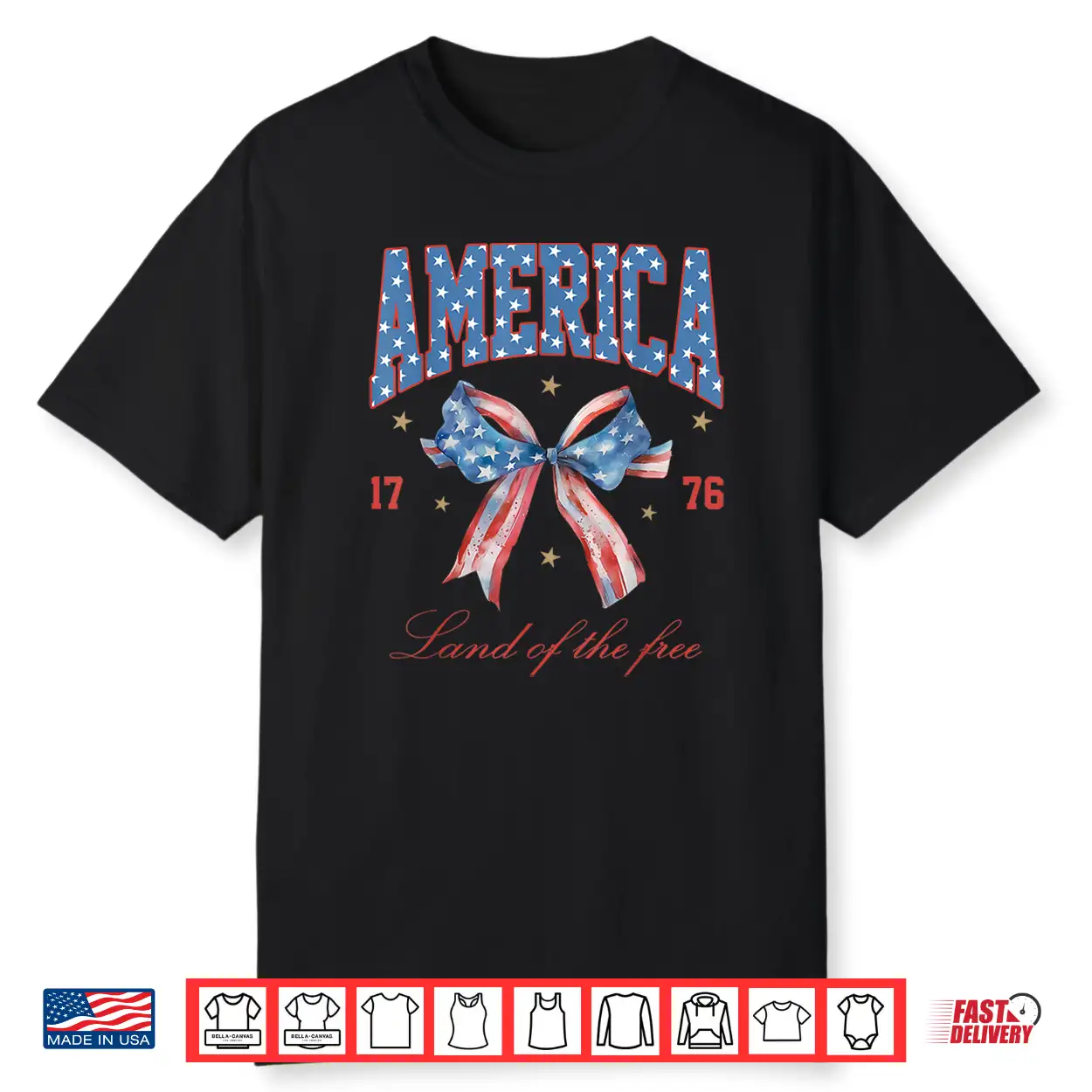 4Th Of July America Coquette Bow Independence Day Patriotic Shirt 4Th Of July America Coquette Bow Independence Day Patriotic Shirt