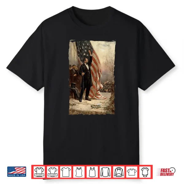 4Th Of July Independence Day American Flag Abraham Lincoln Shirt