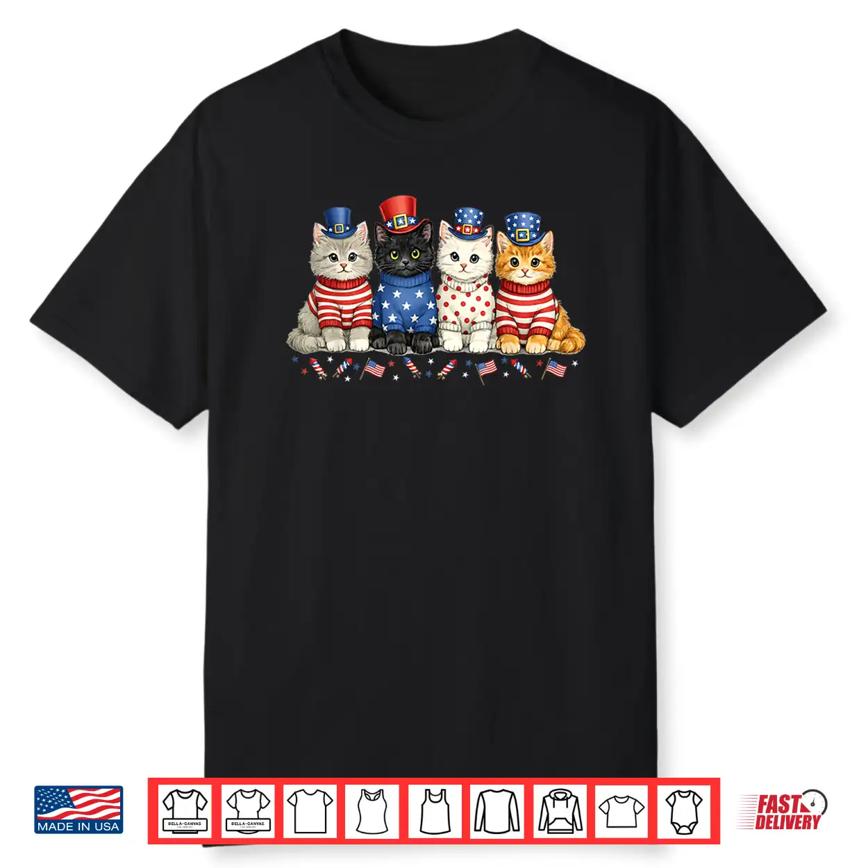 4Th Of July Patriotic Cats Flags Fireworks Independence Day Shirt 4Th Of July Patriotic Cats Flags Fireworks Independence Day Shirt