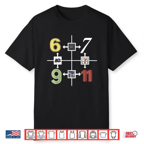 6 9 6 7 7 11 9 11 Meme Funny Sayings Gen Z Humor Meme Shirt