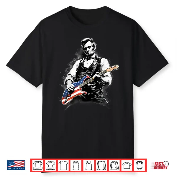 Abraham Lincoln Abe Lincoln Playing Guitar Shirt