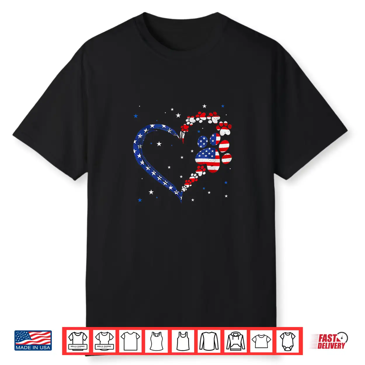 American Flag Patriotic Dog Cat Paw Print 4Th Of July Shirt American Flag Patriotic Dog Cat Paw Print 4Th Of July Shirt