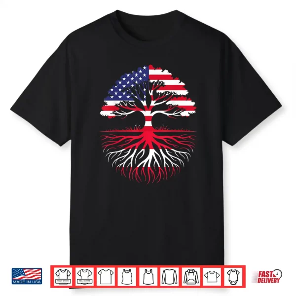 American Grown Austrian Roots Flag Heritage Shirt