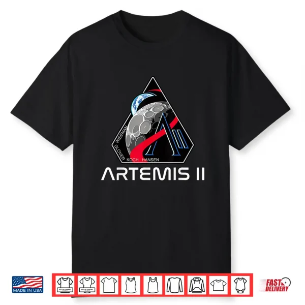 Artemis Ii Moon Mission Crew Space Exploration Shirt