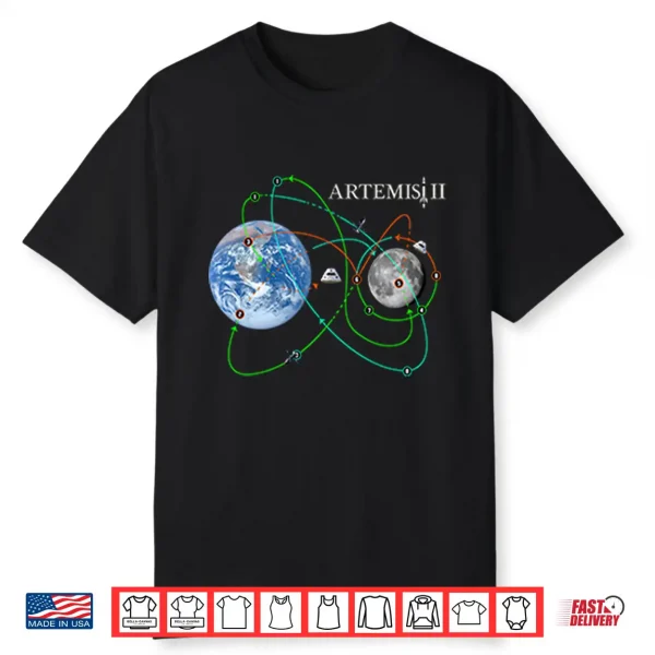 Artemis Ii Moon Mission Nasa Space Program Fan Shirt