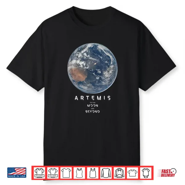 Artemis Mission Earth Photograph From The Moon Shirt