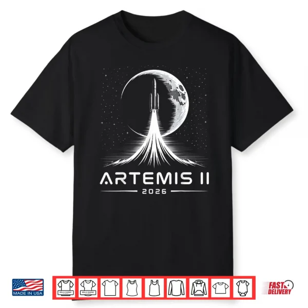 Artemis Two Launch To The Moon Space Mission Shirt