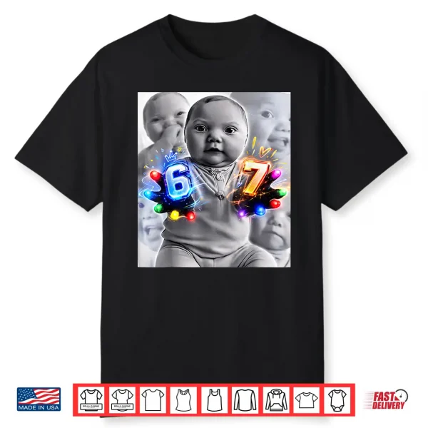 Baby 67 Six Seven Hand Funny Ai Baby Meme Shirt