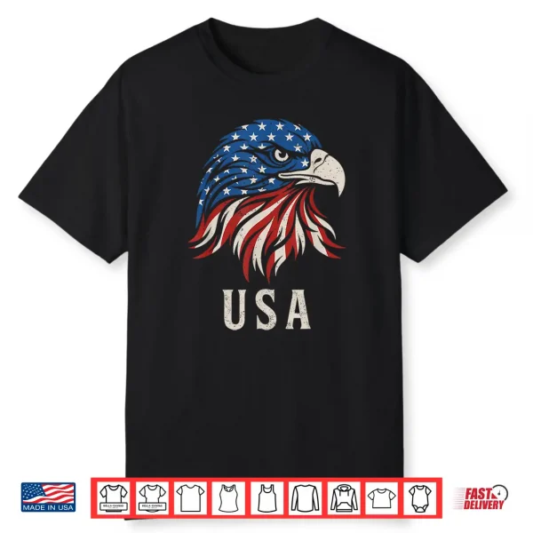 Bald Eagle 4Th Of July Independence Day Retro Eagle Shirt