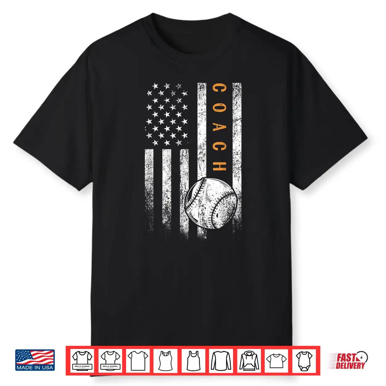 Baseball Coach American Flag Baseball Trainer Coaching Shirt Baseball Coach American Flag Baseball Trainer Coaching Shirt
