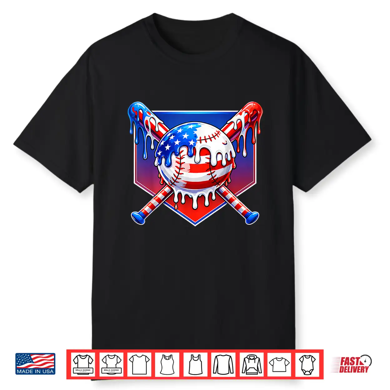 Baseball Dripping Boys 4Th Of July Drip Kids Shirt Baseball Dripping Boys 4Th Of July Drip Kids Shirt