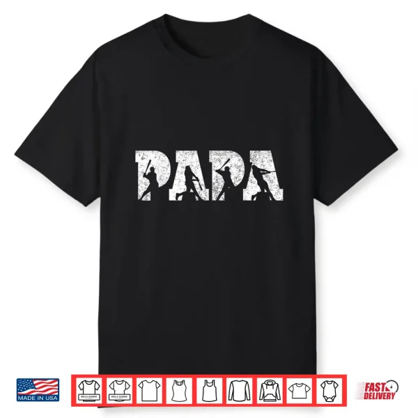 Baseball Papa Baseball Men Father’S Day Vintage Shirt