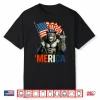 Bigfoot Rock & Roll ‘Merica Usa American Flag 4Th Of July Shirt