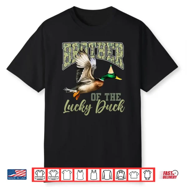 Brother Of The Lucky Duck 1St Bday Hunting Shirt