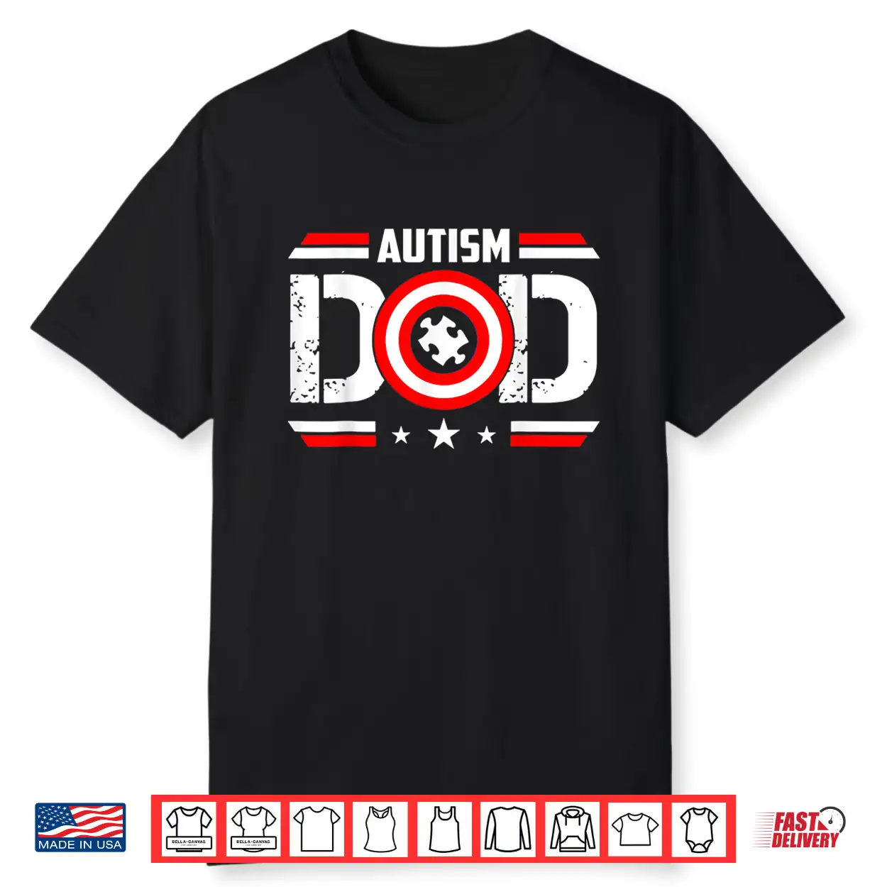 Captain Autism Dad Superhero Autistic Father’S Day Shirt Captain Autism Dad Superhero Autistic Father’S Day Shirt